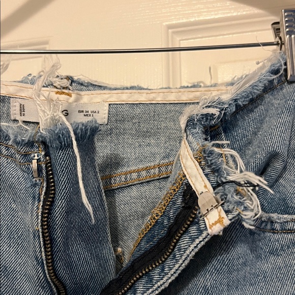 Mango Classic Blue Women's Frayed Jeans - Picture 8 of 11